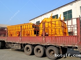 石料生产线设备发往重庆(反击式破碎机,圆振动筛)