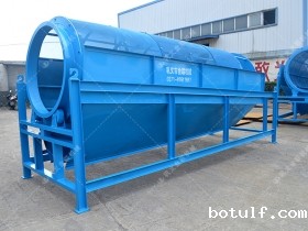 1.8X4.5米无轴滚筒筛分机发往河南周口筛沙子